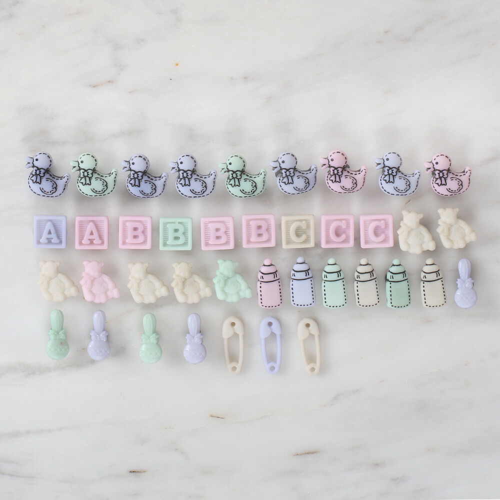 Dress It Up Creative Button Assortment, Tiny Baby 1754 Hobiumyarns