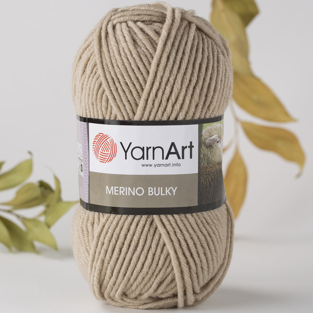 YarnArt Merino Bulky Yarn, Beige 033 Hobiumyarns