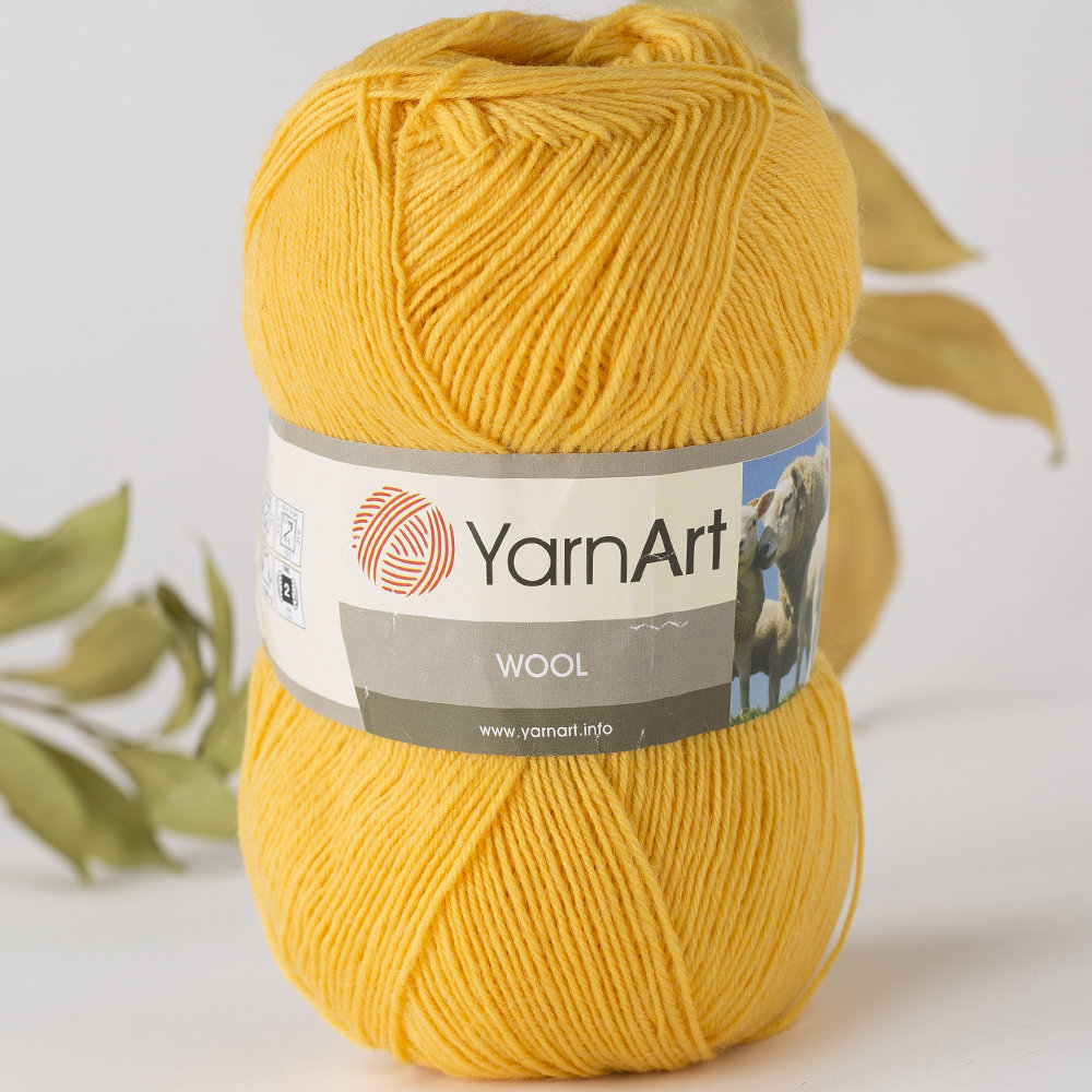 YarnArt Wool Yarn, Yellow 9680 Hobiumyarns