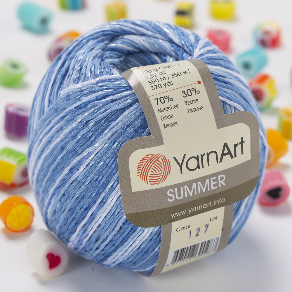 YarnArt Summer Yarn, Variegated 127 Hobiumyarns