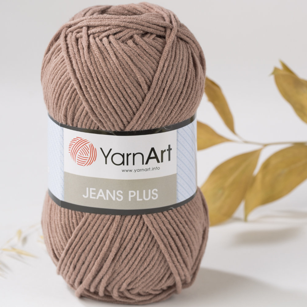 YarnArt Jeans Plus Cotton Yarn, Brown 71 Hobiumyarns