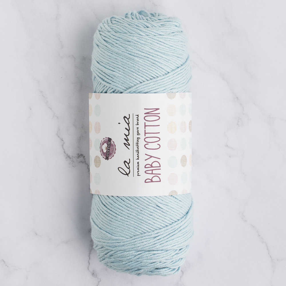 La Mia Baby Cotton Yarn, Light Blue L036 Hobiumyarns