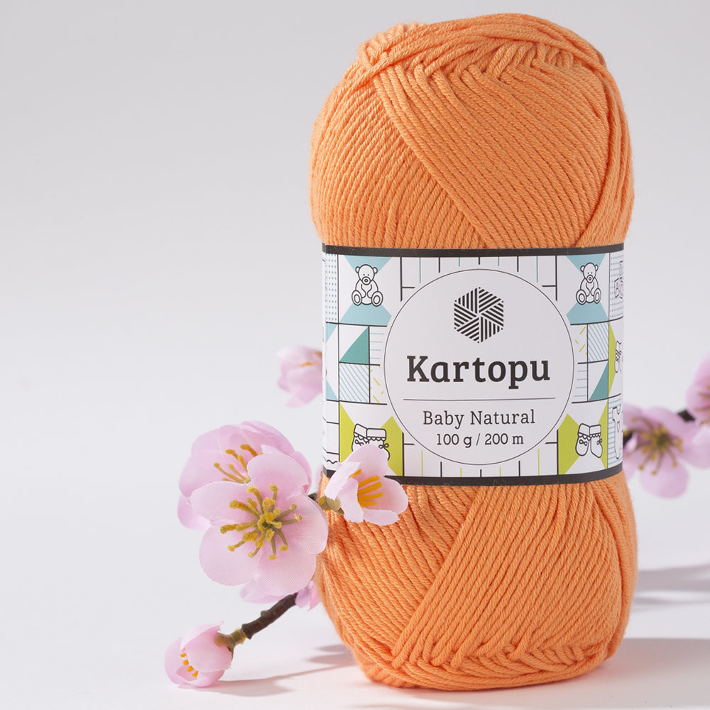 Kartopu Baby Natural Baby Yarn, Orange K256 Hobiumyarns