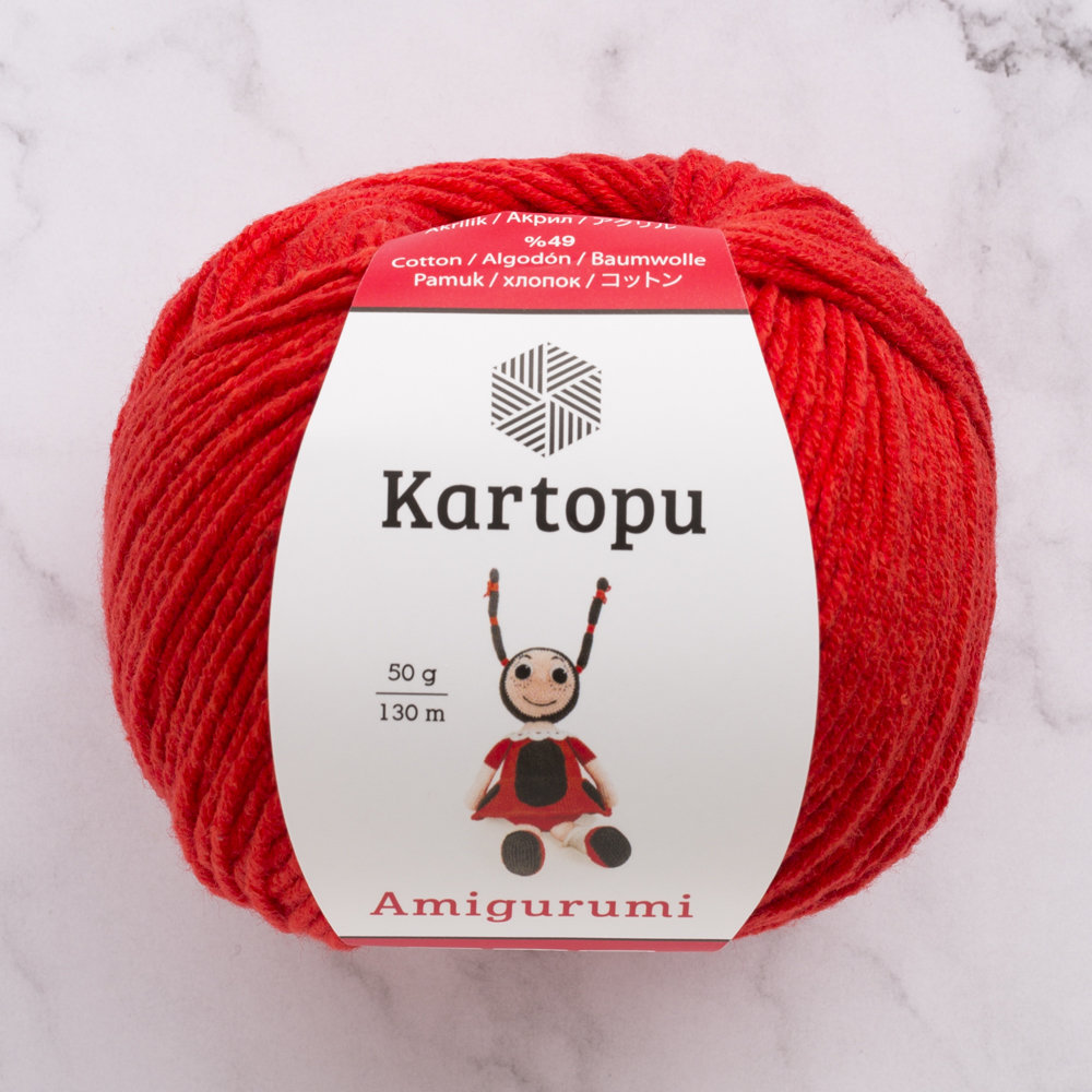 Kartopu Amigurumi Yarn, Red - K150 - Hobiumyarns