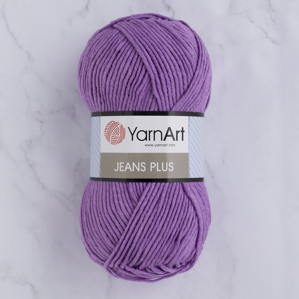 YarnArt Jeans Plus Cotton Yarn, Purple 72 Hobiumyarns