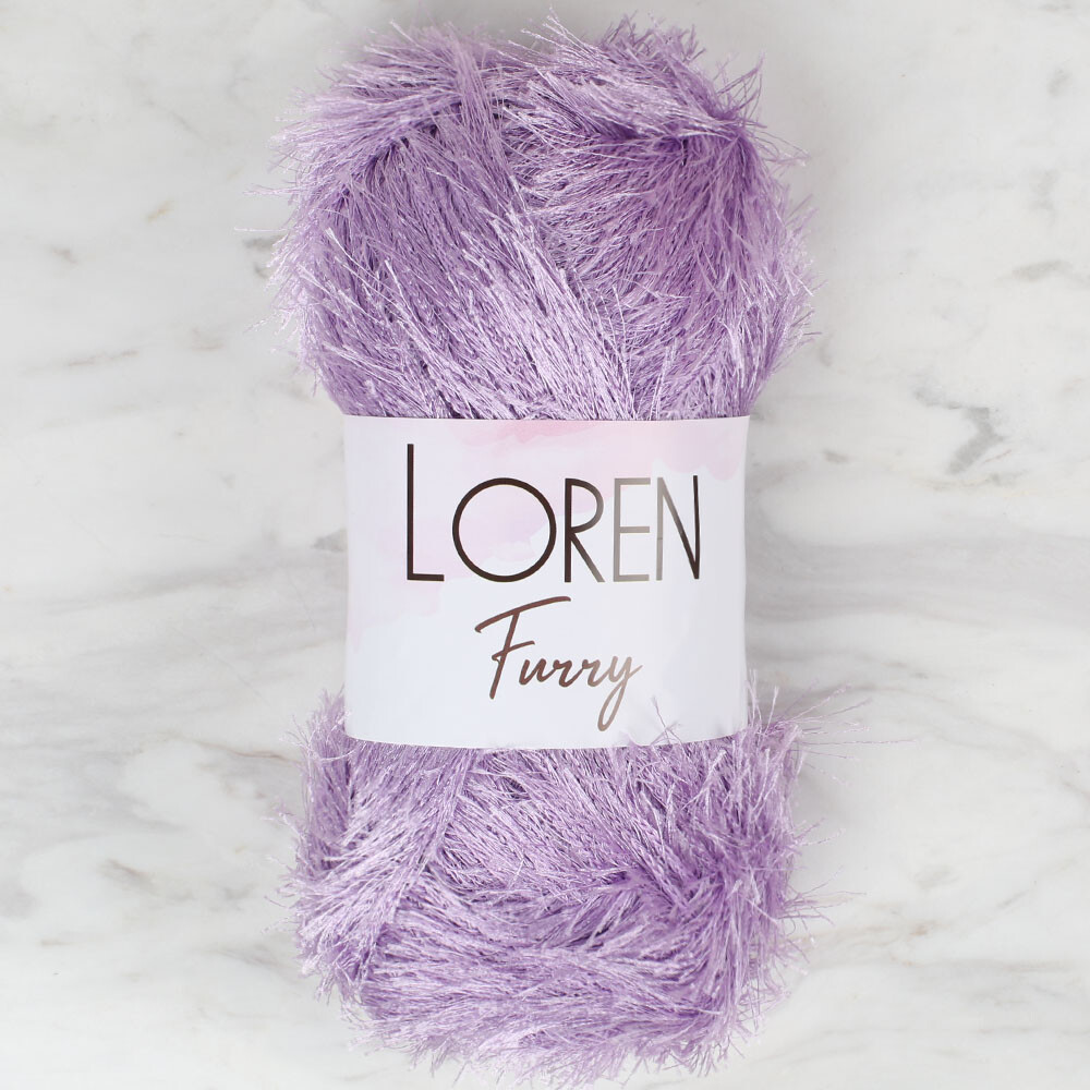 Loren Furry Knitting Yarn, Lilac RF009 Hobiumyarns