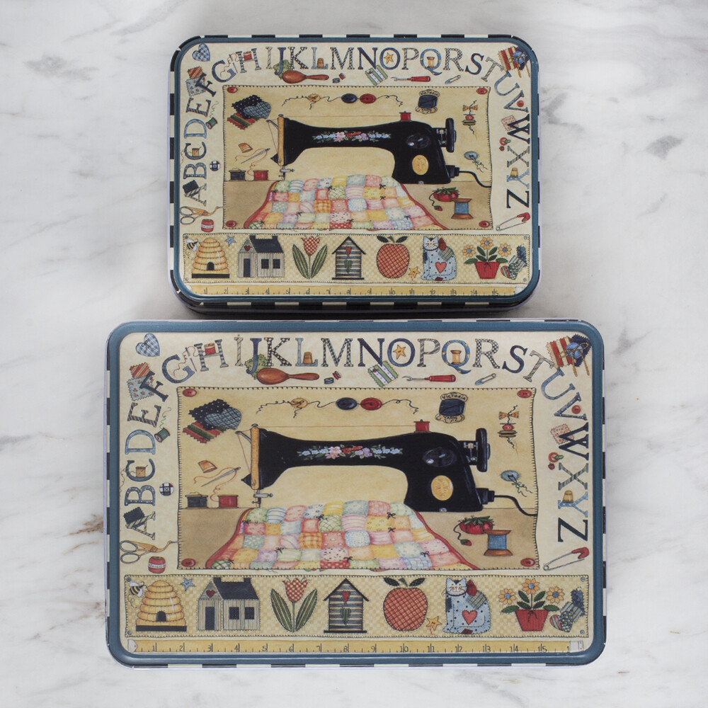 Loren Metal Sewing Boxes in 2 Hobiumyarns