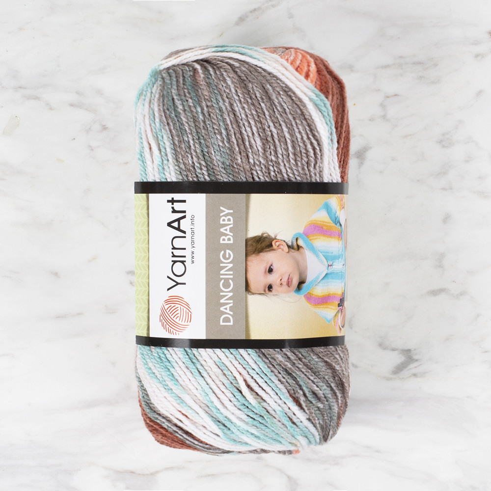YarnArt Dancing Baby Knitting Yarn, Variegated 827 Hobiumyarns