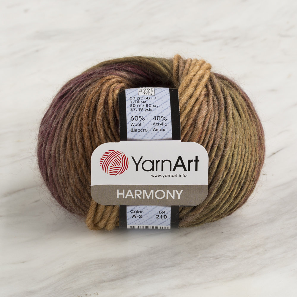 YarnArt Harmony (50 g) Yarn, Variegated A3 Hobiumyarns