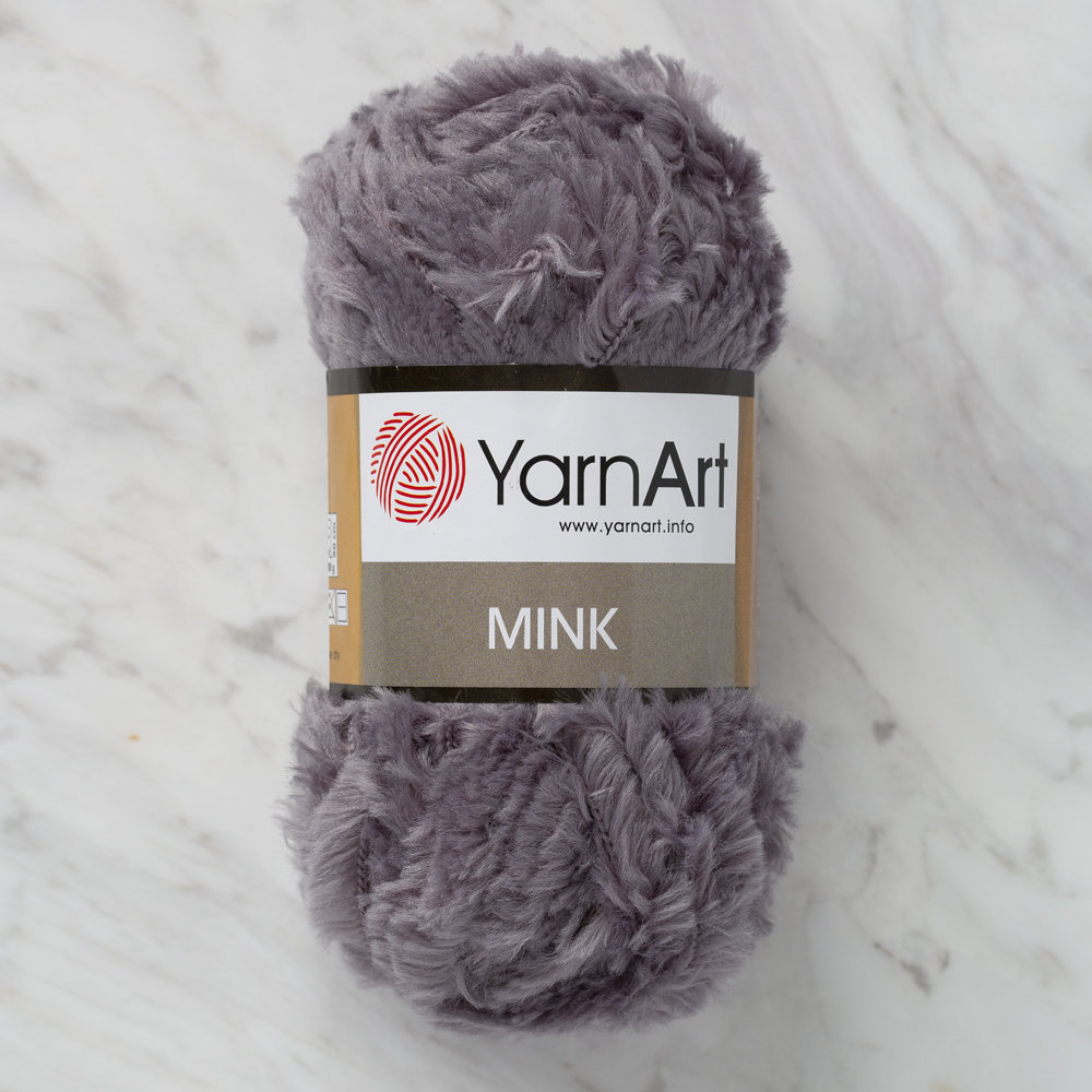 YarnArt Mink 50gr Fluffy Yarn, Grey - 335 - Hobiumyarns