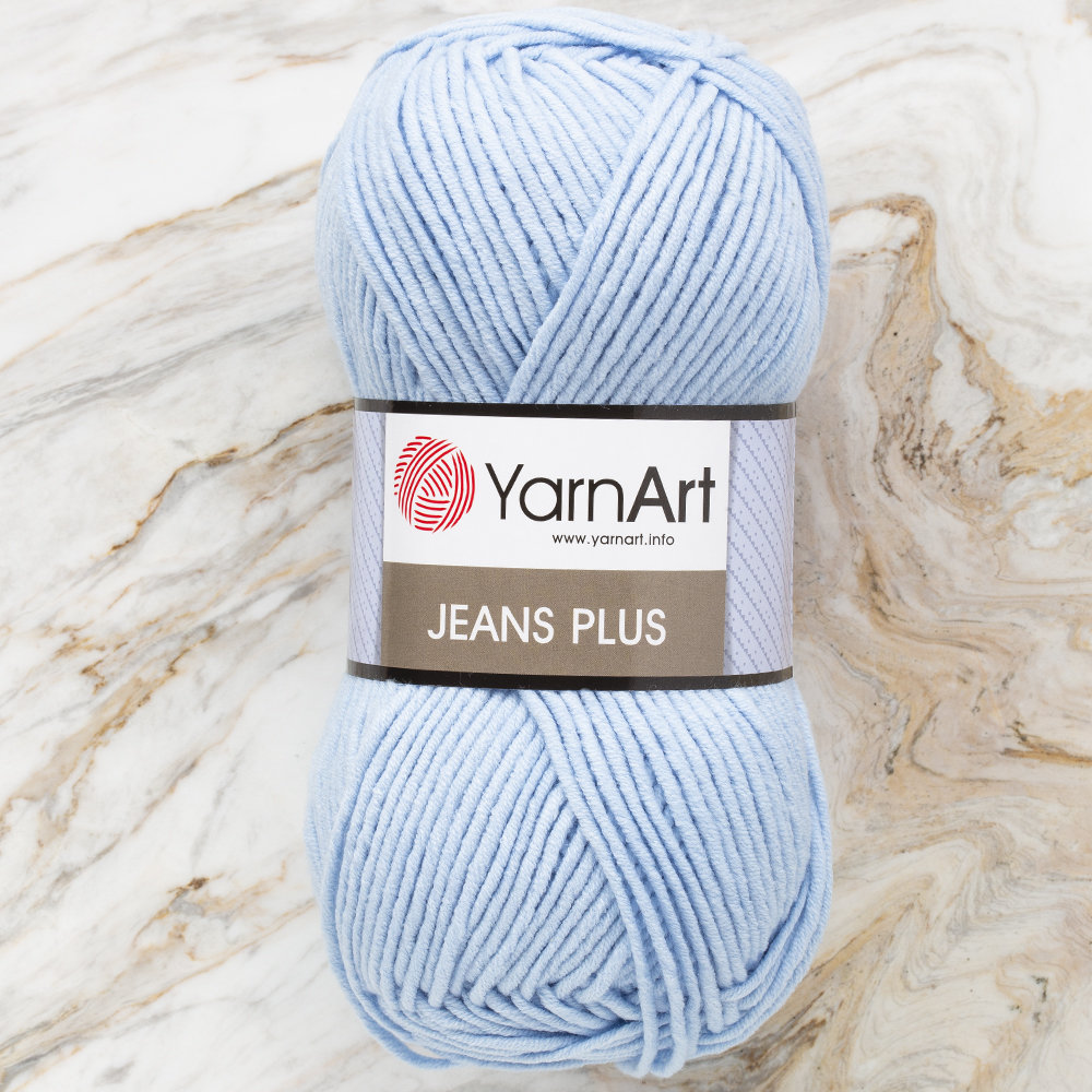 YarnArt Jeans Plus Cotton Yarn, Baby Blue 75 Hobiumyarns