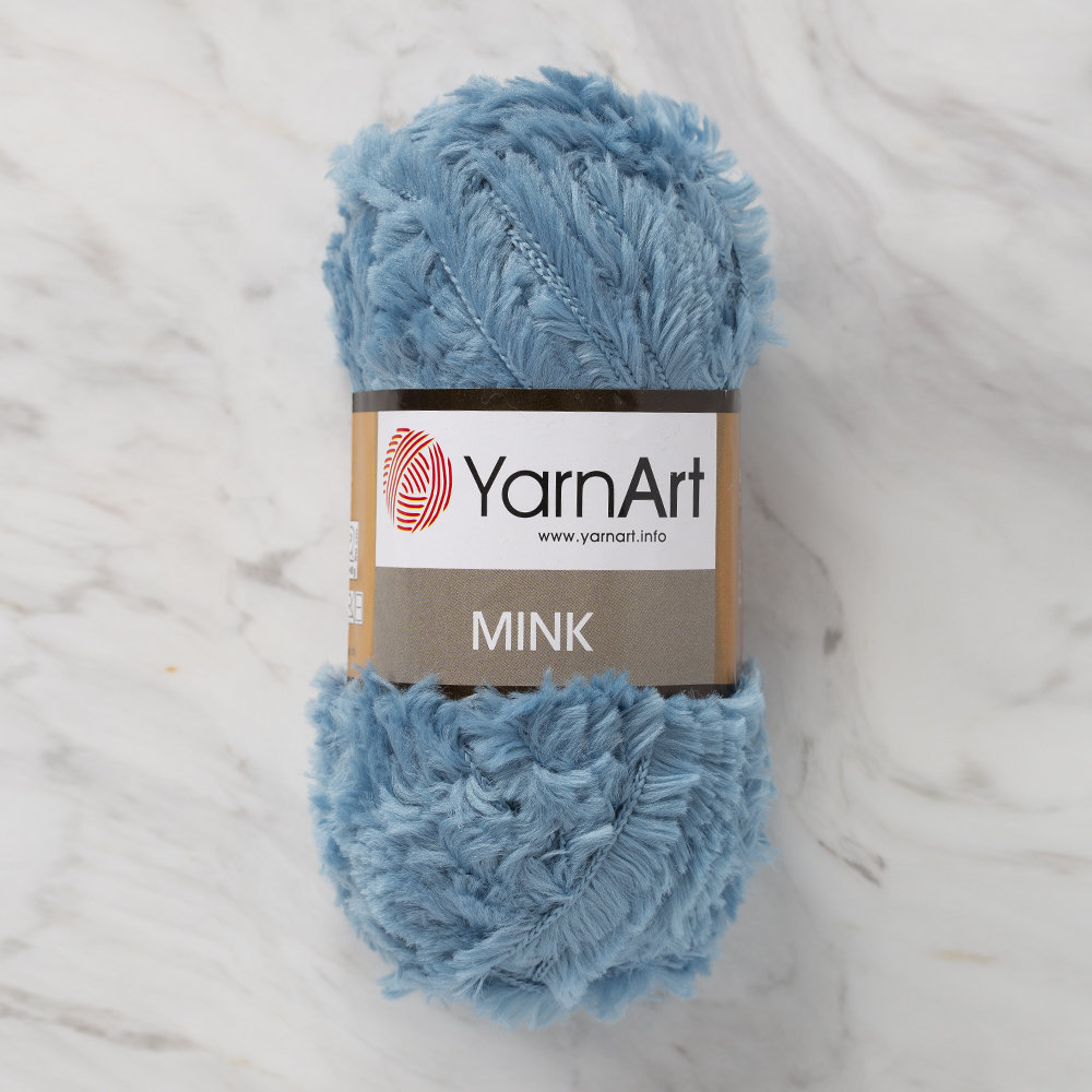 YarnArt Mink 50gr Fluffy Yarn, Turquoise 349 Hobiumyarns