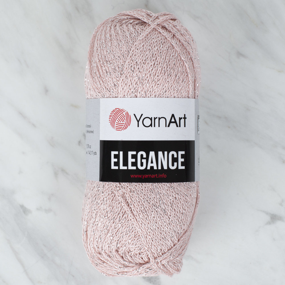 YarnArt Elegance Sparkly 50 Gr Yarn, Light Pink - 108 - Hobiumyarns