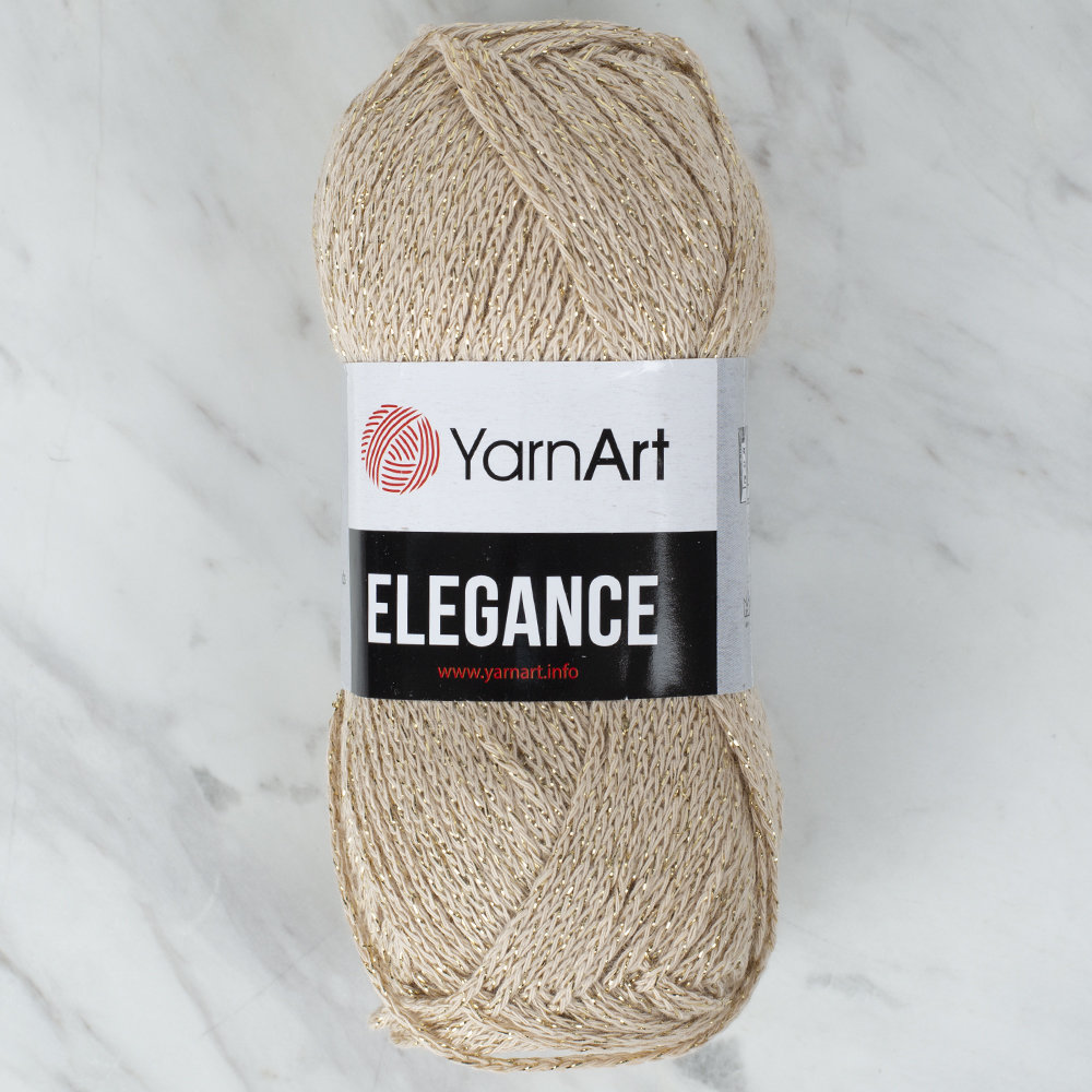 YarnArt Elegance Sparkly 50 Gr Yarn, Beige - 120 - Hobiumyarns