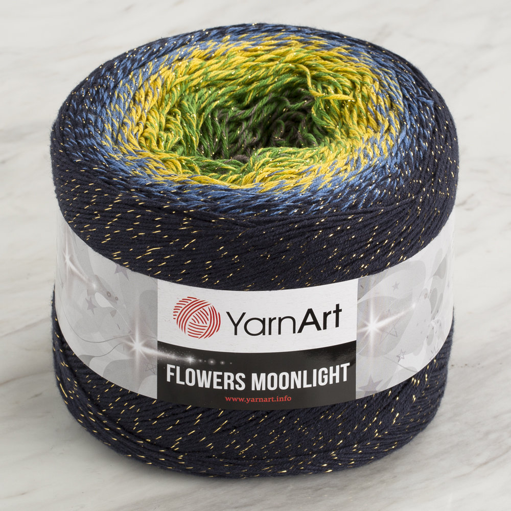 YarnArt Flowers Moonlight Cotton Lurex (Glitter) Gradient Yarn 3250