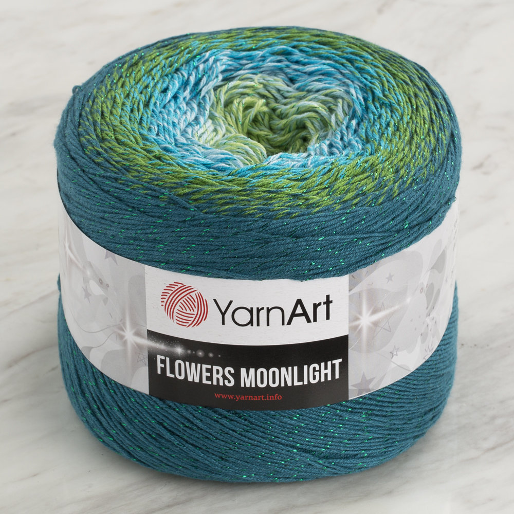 YarnArt Flowers Moonlight Cotton Lurex (Glitter) Gradient Yarn 3256 Hobiumyarns