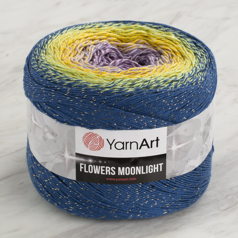 YarnArt Flowers Moonlight Cotton Lurex (Glitter) Gradient Yarn 3257 Hobiumyarns