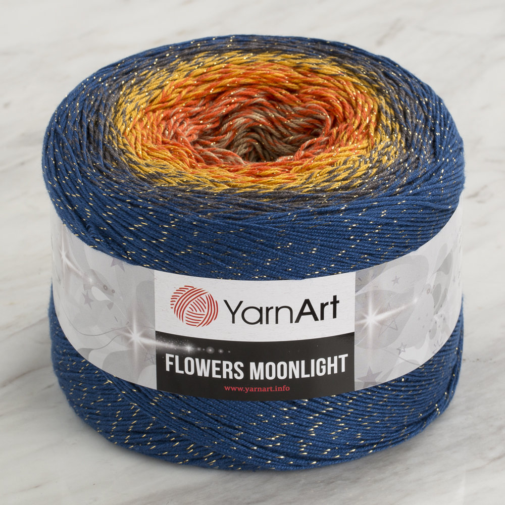 YarnArt Flowers Moonlight Cotton Lurex (Glitter) Gradient Yarn 3258