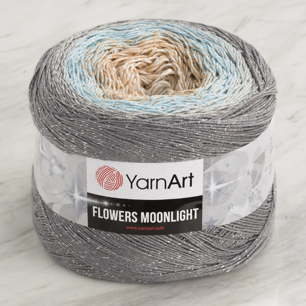 YarnArt Flowers Moonlight Cotton Lurex (Glitter) Gradient Yarn 3268 Hobiumyarns