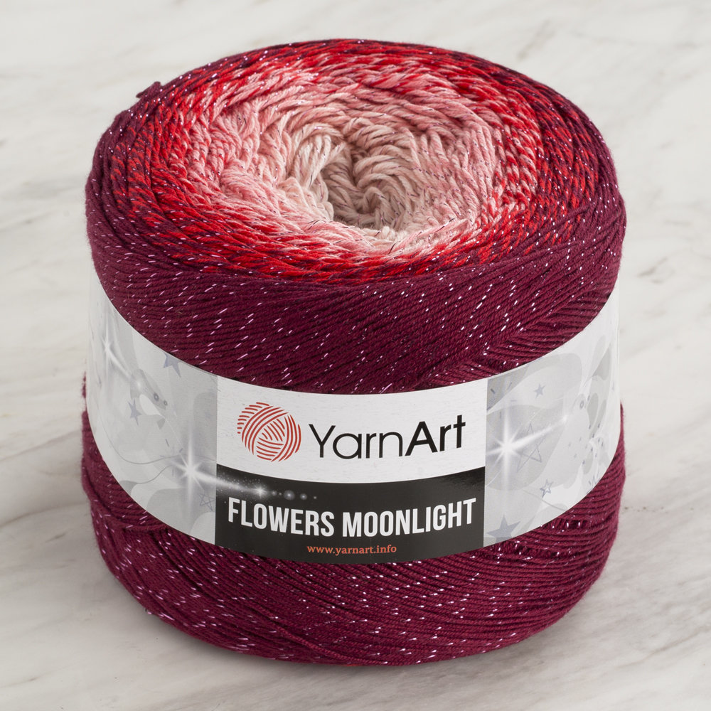 YarnArt Flowers Moonlight Cotton Lurex (Glitter) Gradient Yarn 3269 Hobiumyarns