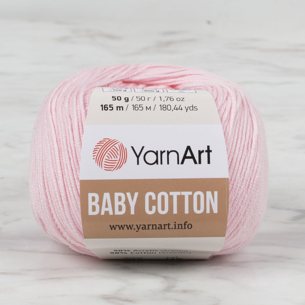 YarnArt Baby Cotton Knitting Yarn Pink 410 Hobiumyarns