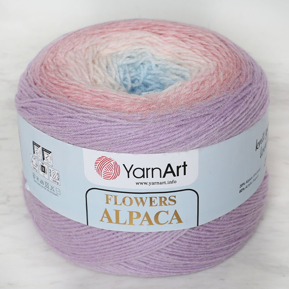 Yarnart Flowers Alpaca 250 Gr Knitting Yarn, Variegated 405 Hobiumyarns