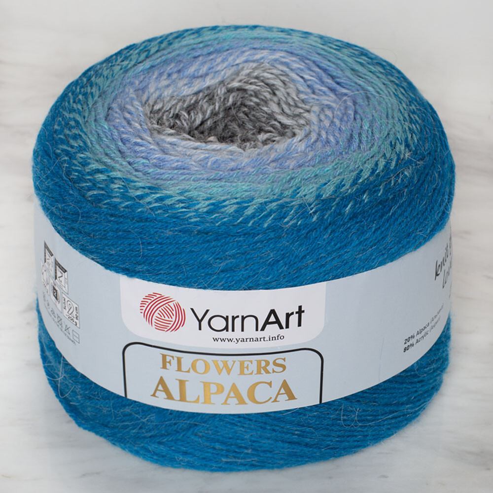 Yarnart Flowers Alpaca 250 Gr Knitting Yarn, Variegated 429 Hobiumyarns