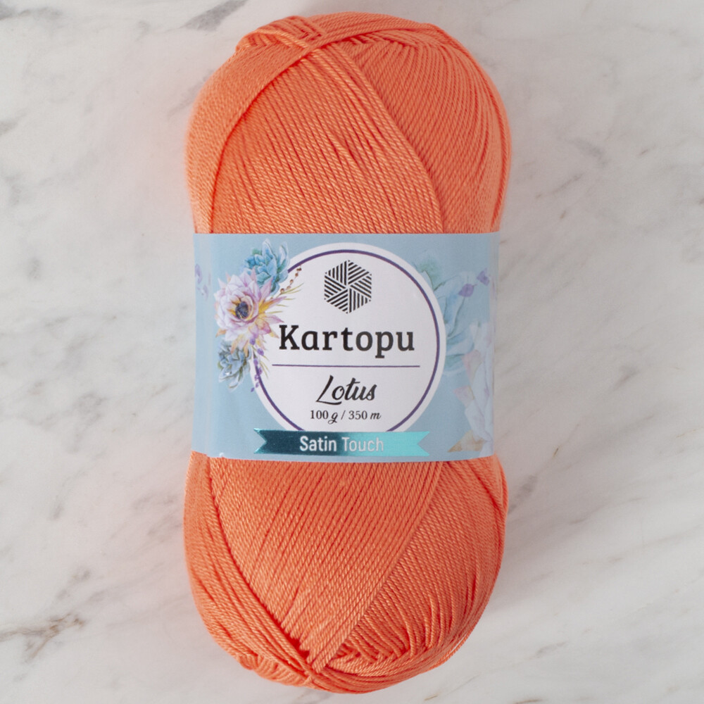 Kartopu Lotus Knitting Yarn, Neon Orange - K211 - Hobiumyarns