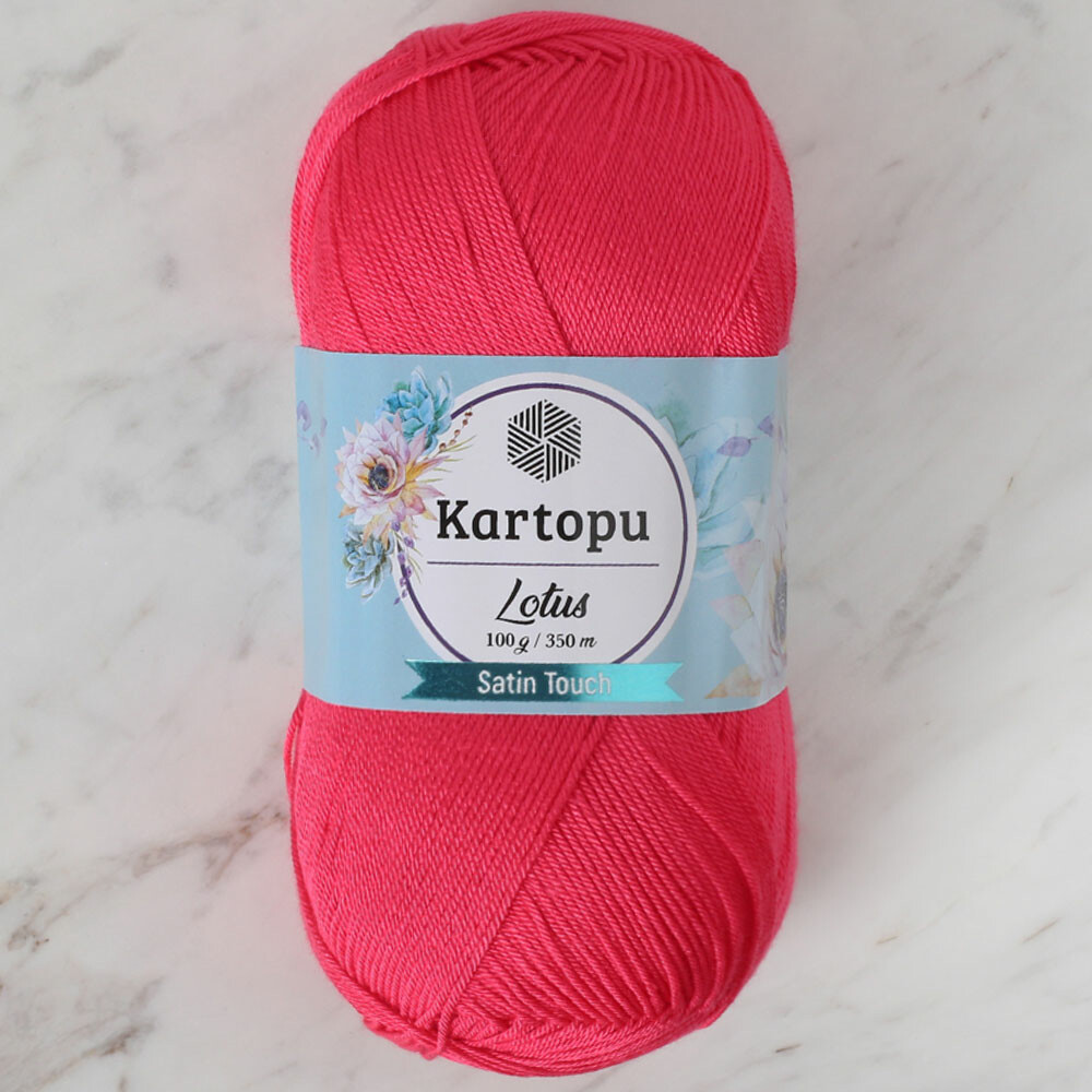 Kartopu Lotus Knitting Yarn, Fuchsia - K141 - Hobiumyarns