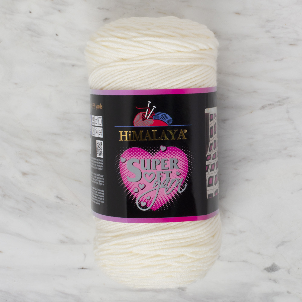 Himalaya Super Soft 200 gr Yarn, Ecru 80812 Hobiumyarns