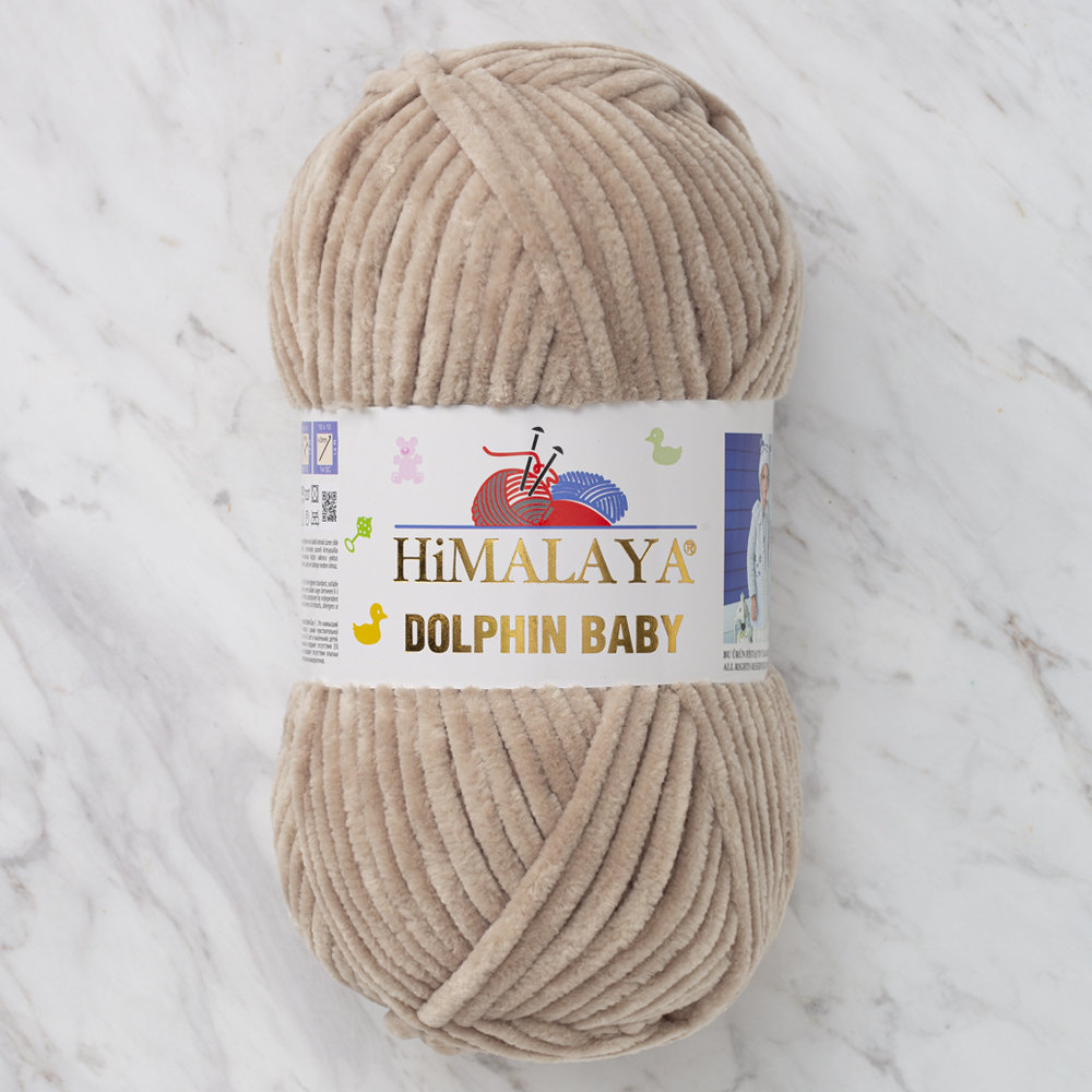 Himalaya Dolphin Baby Chenille Yarn, Beige 80317 Hobiumyarns