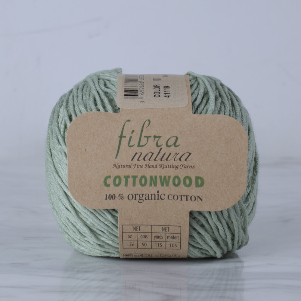 Fibra Natura Cottonwood Yarn, Green 41119 Hobiumyarns