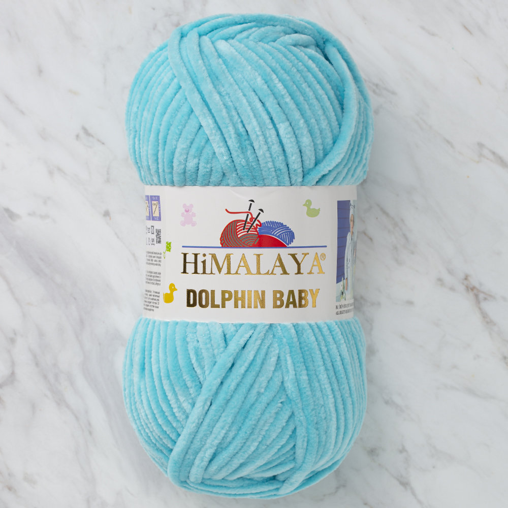 Himalaya Dolphin Baby Chenille Yarn, Turquoise 80335 Hobiumyarns