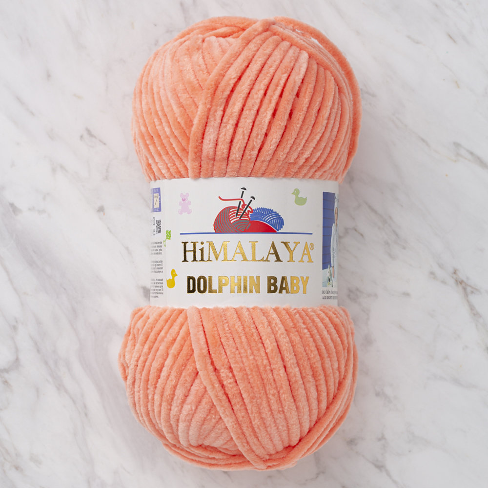 Himalaya Dolphin Baby Chenille Yarn, Orange 80355 Hobiumyarns