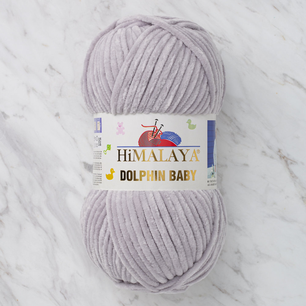 Himalaya Dolphin Baby Chenille Yarn, Grey 80357 Hobiumyarns