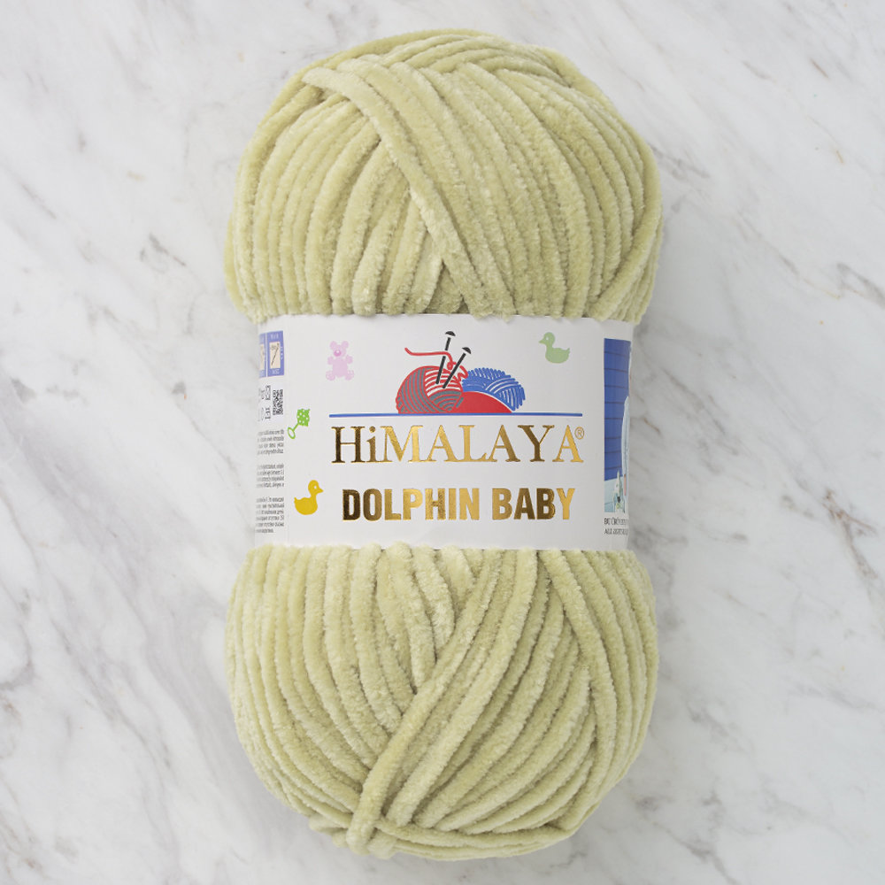 Himalaya Dolphin Baby Chenille Yarn, Green 80359 Hobiumyarns