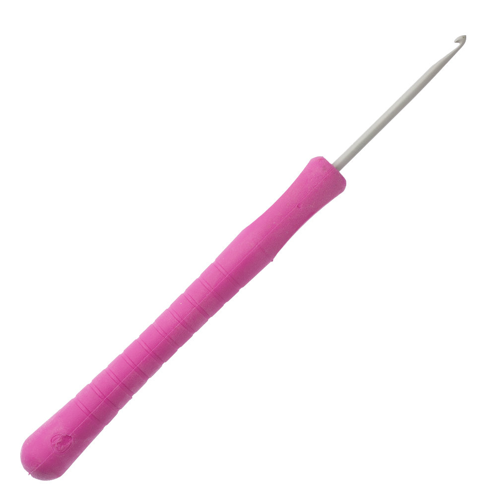 Pony Easy Grip 2 mm 14 cm Soft Handled Crochet Hook, Pink 56801