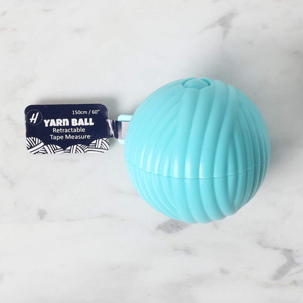 Hemline Yarn Ball Retractable Tape Measure 253.YB.DB Hobiumyarns
