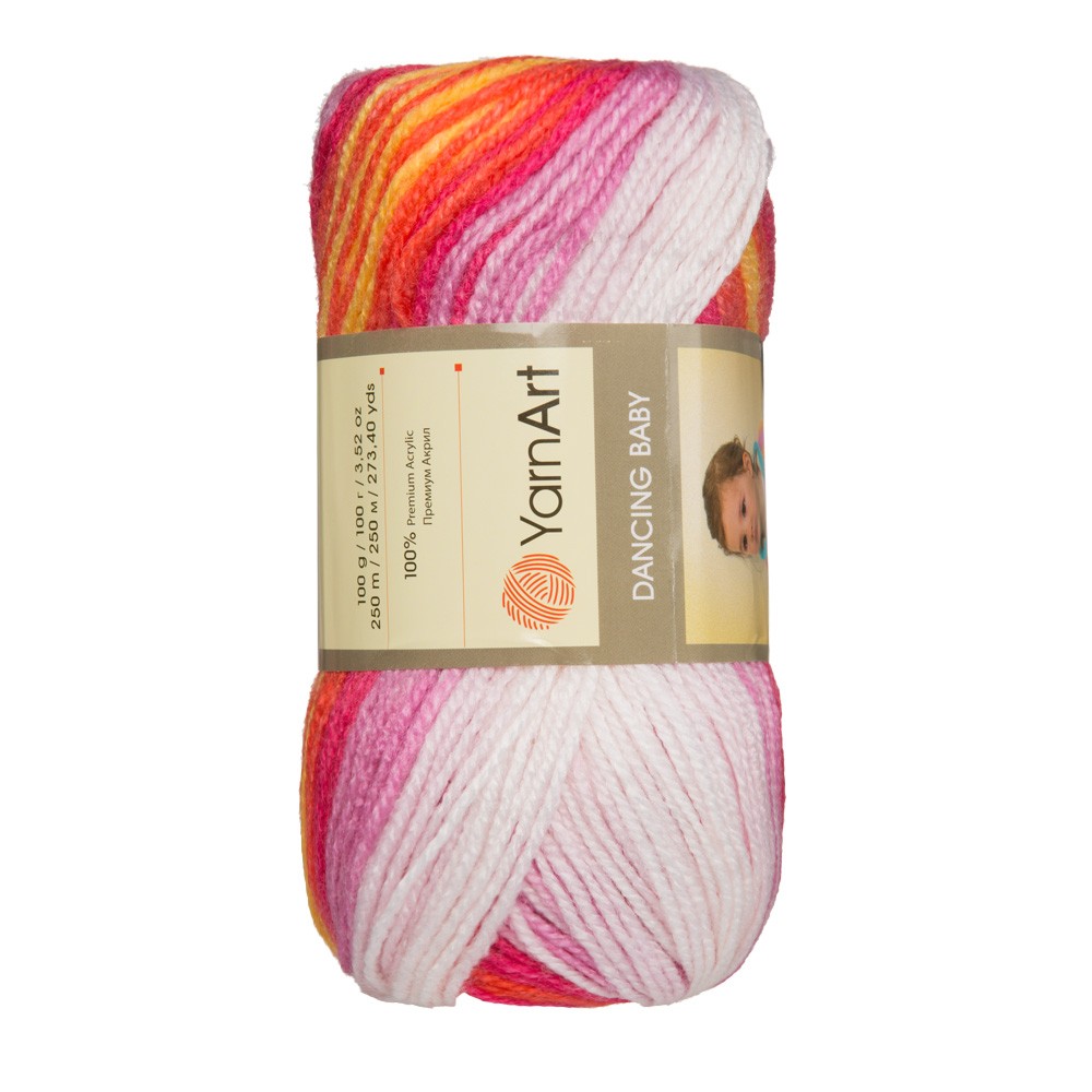 YarnArt Dancing Baby Knitting Yarn, Variegated 820 Hobiumyarns