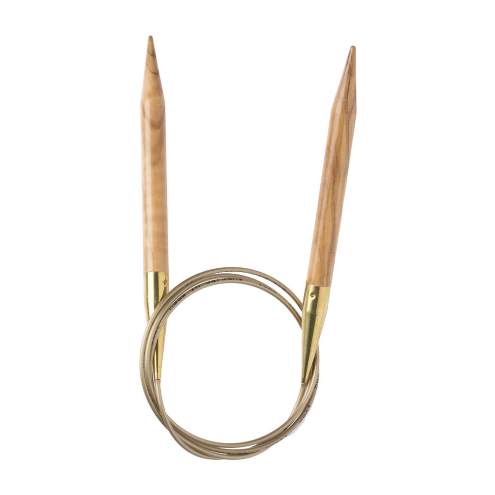 Addi 10 mm 100 cm Circular Knitting Needles, Olive Wood